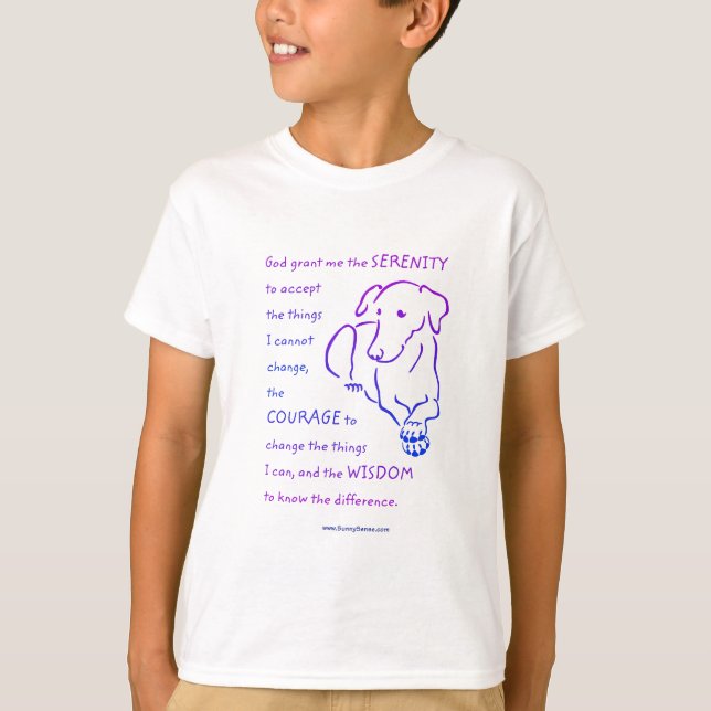 Kinder Stille Gebet mit Hundeshirt T-Shirt (Vorderseite)