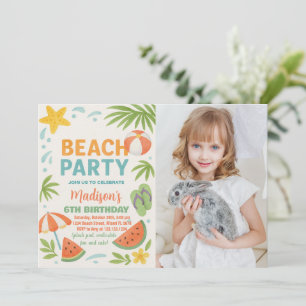 Kinder Strand Geburtstag Einladung & Dekoration