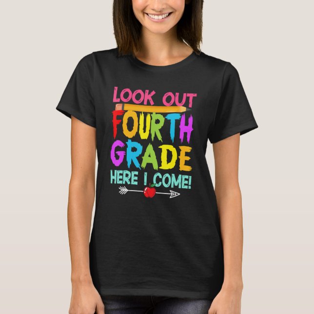Kinder Student schauen nach der vierten Klasse, ic T-Shirt (Vorderseite)