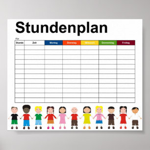 Kinder / Stundenplan Poster
