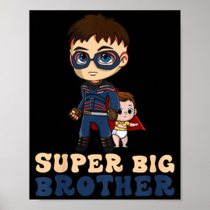 Kinder Superheld Super großer Bruder älterer Brude Poster