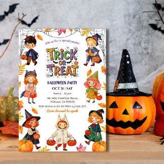 Kinder Süßigkeiten oder Saures Halloween-Party Gru Einladung