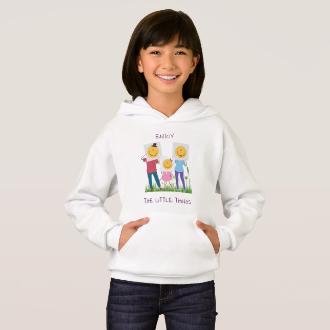 Kinder Sweatshirt/Hemd Genießen Sie die kleinen Di Hoodie (Vorne ganz)
