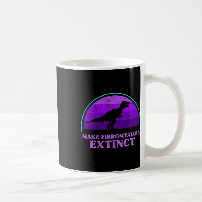 Kinder T Rex Dino machen Fibromyalgie Aussterben Kaffeetasse (Rechts)