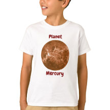Kinder-T-Shirt-Design mit Planetennamen