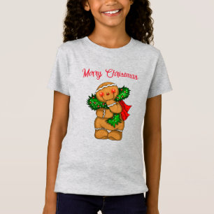 Kinder T - Shirt Holiday Gingerbrei Person
