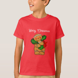 Kinder T - Shirt Holiday Gingerbrei Person