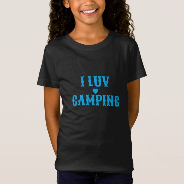 Kinder T - Shirt I Luv Camping (Vorderseite)