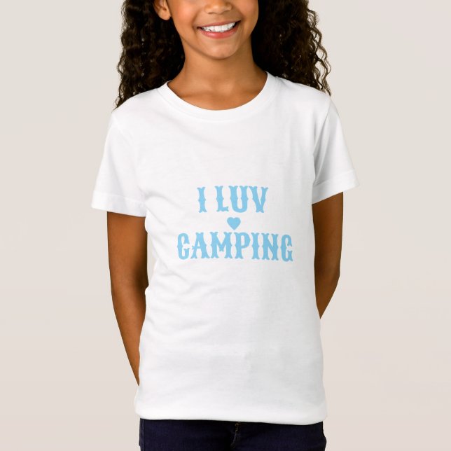 Kinder T - Shirt I Luv Camping (Vorderseite)