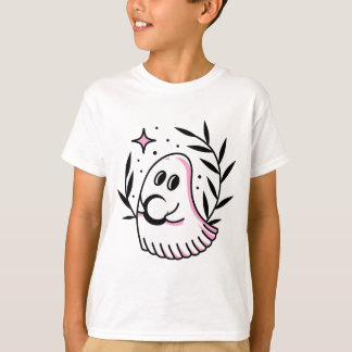Kinder T - Shirt mit rosa und schwarzem Logo
