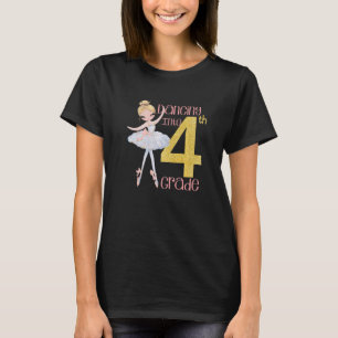 Kinder tanzen in Ballett der vierten Klasse zurück T-Shirt