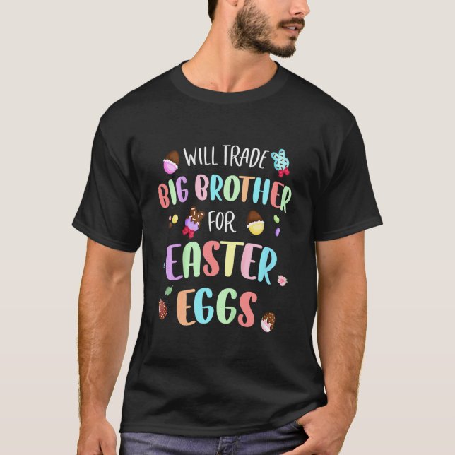 Kinder tauschen großen Bruder gegen Ostereier Choc T-Shirt (Vorderseite)
