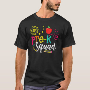 Kinder-Team vor K Squad Erster Tag Lehrer zurück z T-Shirt