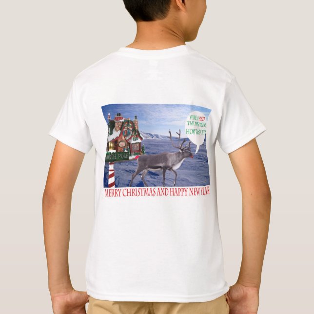 Kinder tee, fröhliche Weihnachten und fröhliche ne T-Shirt (Rückseite)