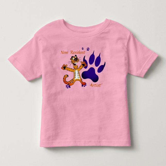 Kinder Tiger Tracks Künstlerisch Kleinkind T-shirt (Vorderseite)