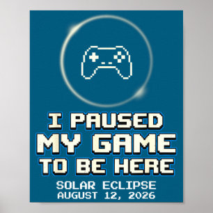 Kinder Totale Sonnenfinsternis Totality Gamer Poster