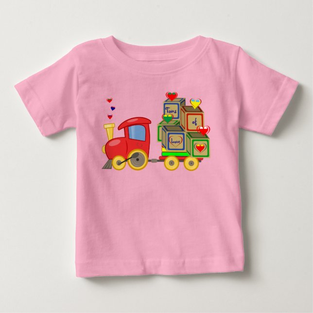 Kinder Toy Truck - Herz Baby T-shirt (Vorderseite)