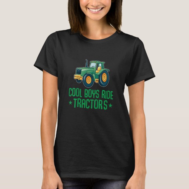 Kinder Tractor Fahrer Junge Bauernjunge Coole Boys T-Shirt (Vorderseite)