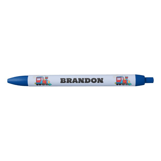 Kinder Train Boys Blue Individuelle Name Kugelschreiber (Vorderseite)