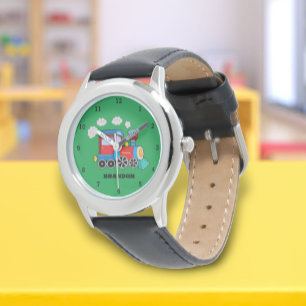 Kinder trainieren Jungs schwarzen Individuelle Nam Armbanduhr