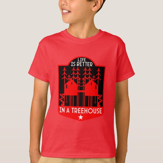 Kinder Treehouse Geschenke T-Shirt (Vorderseite)