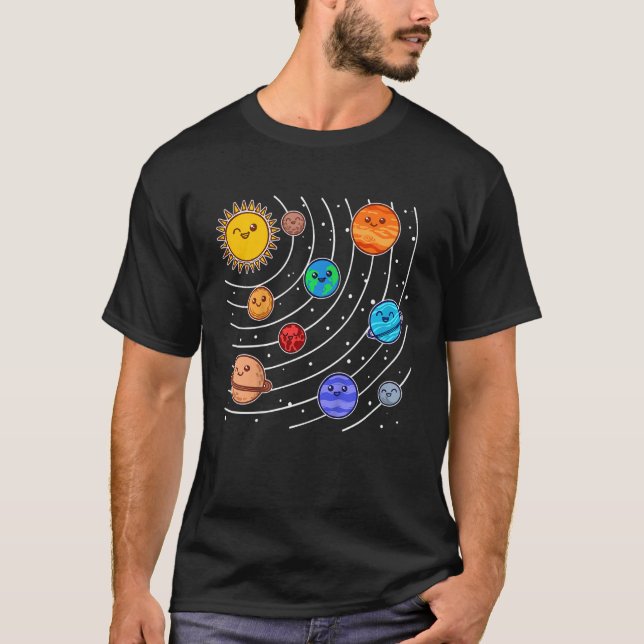 Kinder Trendige Planeten Sun Teens Children Kinder T-Shirt (Vorderseite)