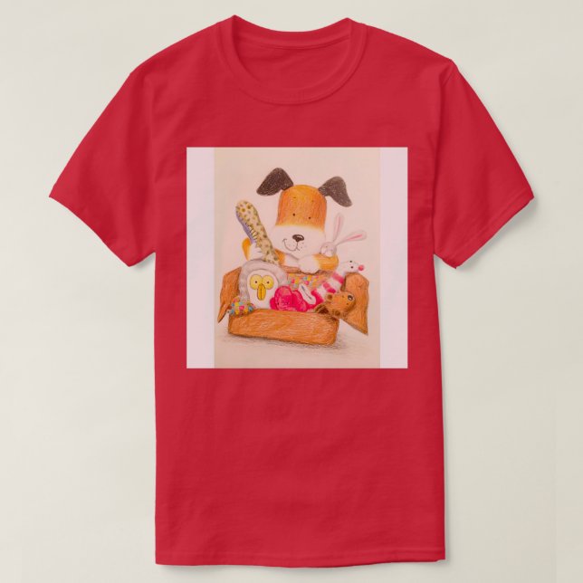 Kinder treten den Hund T-Shirt (Design vorne)