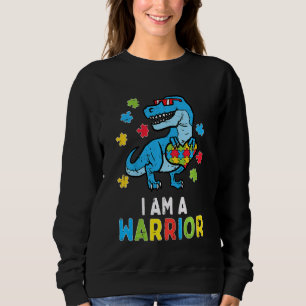 Kinder Trex Dino Ich bin ein Krieger Kindermädchen Sweatshirt