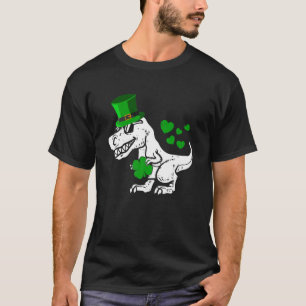 Kinder Trex Dino Niedlich Baby Boy St Patrick Day T-Shirt