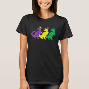 Kinder Trex Dinos Lila Gelbe grüne Kleinkinder Kin T-Shirt