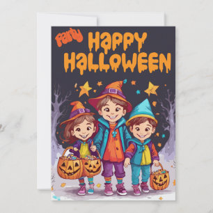 Kinder Trick-or-Treat Halloween-Party  Einladung