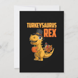 Kinder Truthahnsaurus Rex Truthahn Dino Kleinkind Einladung