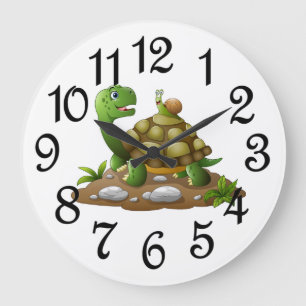 Kinder Turtle Acrylic Wall Clock Große Wanduhr