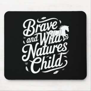 Kinder und Reittiere, die mutig und wild leben; Ho Mousepad