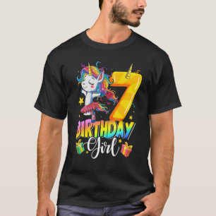 Kinder Unicorn 7. Geburtstagskind 7 Jahre altes Pa T-Shirt