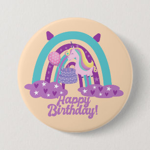Kinder unter Regenbogengeburt Button
