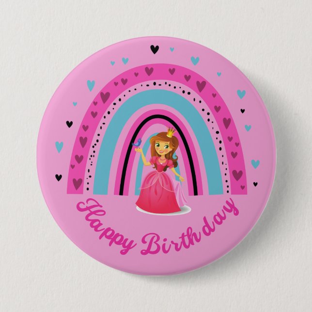 Kinder unter Regenbogengeburt Button (Vorderseite)