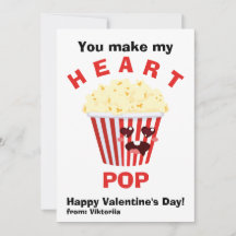 Kinder Valentinstag Niedlich Popcorn