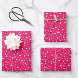 Kinder Valentinstag Teeny Tiny Hearts Geschenkpapier Set