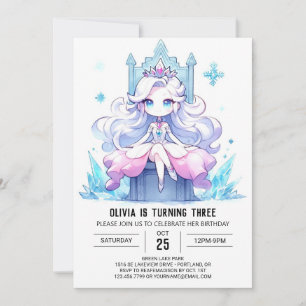 Kinder verzauberte Prinzessin zum Geburtstag Einladung