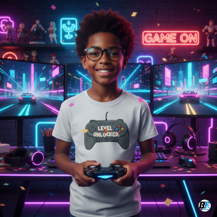 Kinder Video Gaming Stufe 5 Entsperrt T-Shirt