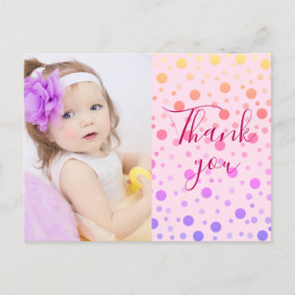 Kinder Vielen Dank Niedliche Farbige Confetti Post Postkarte