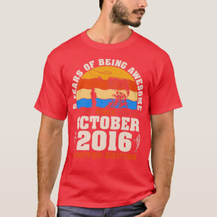 Kinder Vintag im Oktober 2016 6 Jahre Altes Angeln T-Shirt