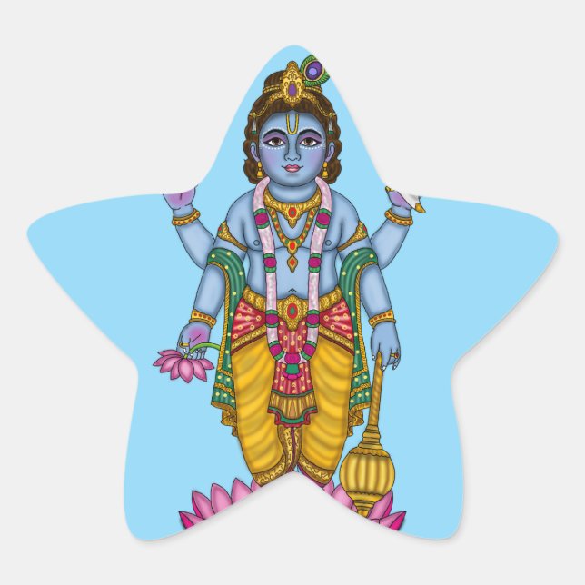 Kinder-Vishnu-Aufkleber Stern-Aufkleber (Vorderseite)