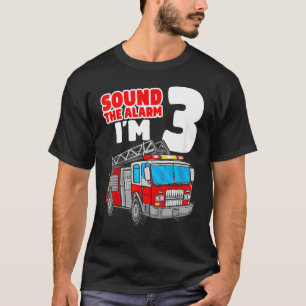 Kinder von Ire Truck 3 Jahre alter Feuerwehrmann 3 T-Shirt