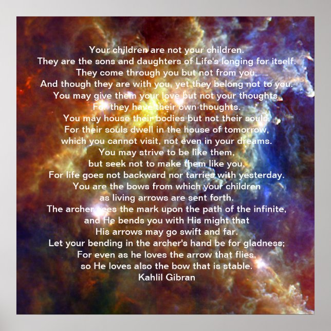Kinder von Kahlil Gibran Poster (Vorne)