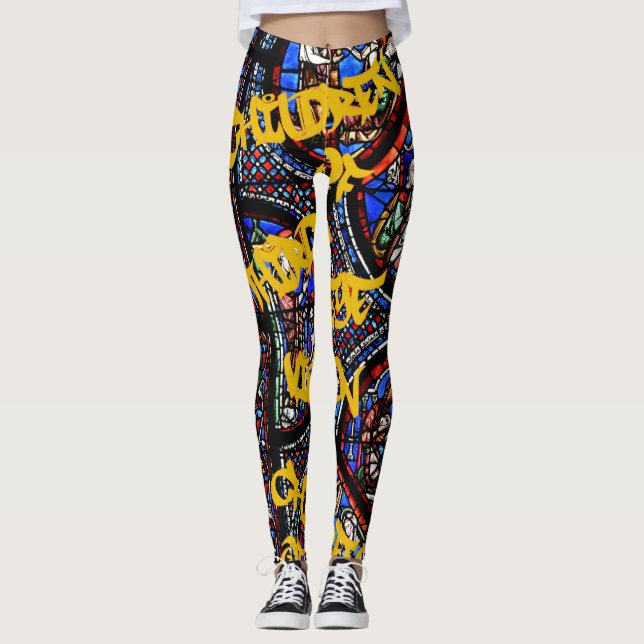Kinder von Third Eye Vision - Stainedglass mit Log Leggings (Vorderseite)