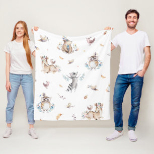 Kinder-Waldtier-Decken Fleecedecke