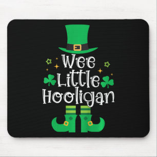 Kinder Wee Little Hooligan Retro St. Patricks Day Mousepad