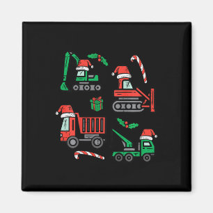 Kinder Weihnachten Baustellenfahrzeuge LKW Xmas Bo Magnet